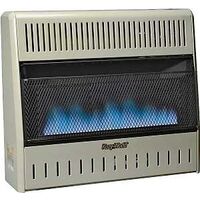 Dual Fuel Vent Free Blue Flame Wall Heater with Thermostat, 30,000 Btu