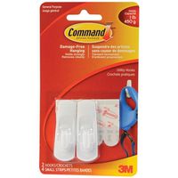 Command 17002C Reusable Small Utility Adhesive Hook