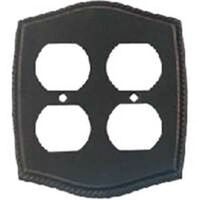 Double Duplex Outlet Plate, Oil Rubbed Bronze
