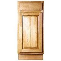 one door base cabinet, oak 15in.