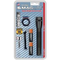 Maglite Flashlight with Accessory Kit, 2AA Black