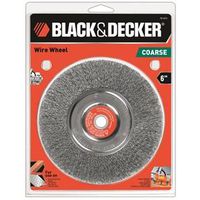 crimp wire wheel brush, 6in. coarse