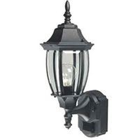 cast aluminum motion sensor lantern, black