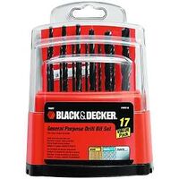 black & decker 17 pc bit set 1/16, 3/8