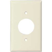 one gang receptacle plate, almond