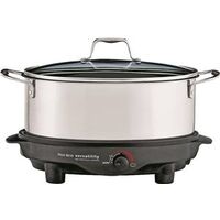 slow cooker, 6 qt steel