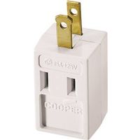 4864427 - WHT 3OUTLET 3WIRE GND CUBE TAP