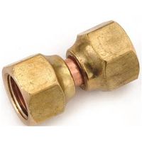 Anderson Metal 754070-04 Brass Flare Swivel Connector, 1/4 Fem Flare - Case of 5