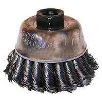 crimped wire cup brush, 3in. x 1/2in.