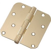 radius residential hinge, bright brass 4in.