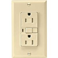 Tamper Resistant GFCI Outlet, 15 Amp Ivory