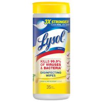 4925400 - 35CT LYSOL WIPES LEMON LIME