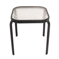 END TABLE GLASS 16 IN SQUARE  