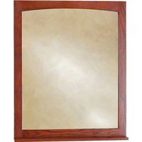 wall mirror with ledge, oak