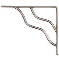 modern shelf bracket, 7in. x 8in. satin nickel