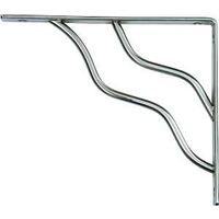 Modern Shelf Bracket, 7" x 8" Satin Nickel