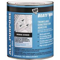 dap beats the nail construction adhesive, 1 gal tan