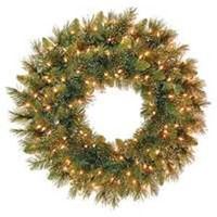 pre-lit dew tipped wreath, 30in.