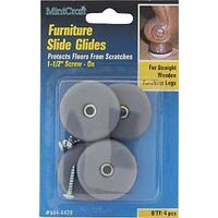 Furniture Glides with Screw, 1 1/2in.