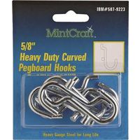 heavy duty curved peg hook us2c, 5/8in.