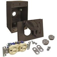 duplex receptacle cover kit, bronze