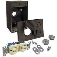 Duplex Receptacle Cover Kit, Bronze
