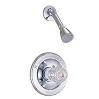 one handle shower, chrome