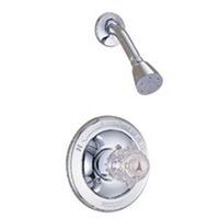 one handle shower, chrome