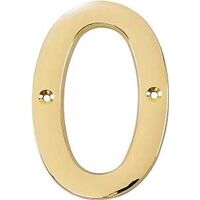 house number 0, 4in. brass