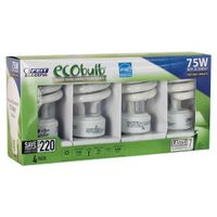 mini twist compact fluorescent light bulbs, 75 watt replacement