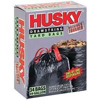 Husky Drawstring Yard Bags, 39 Gals