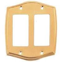 double rocker plate, polished brass