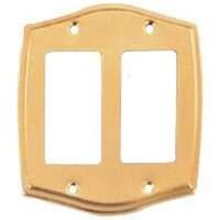 double rocker plate, polished brass