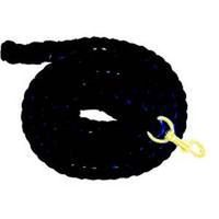 cotton horse lead with bolt snap, 3/4in. x 10 black