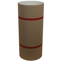 aluminum trim coil, 24in. x 50 clay & white