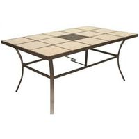 DINING TABLE W/TILE TOP STEEL 