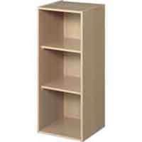 open stackable storage organizer, 31 1/2in. x 12in. x 12in. maple