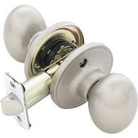 egg shape passage knob satin nickel