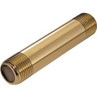 Water Supply Nipple, 1/2in. x 4in. Polished Brass