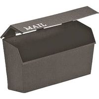 plastic horizontal mailbox, black