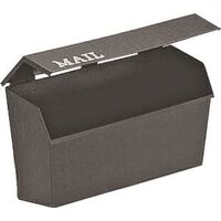 Plastic Horizontal Mailbox, Black