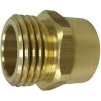 brass hose adapter, 3/4in. x 3/4in.