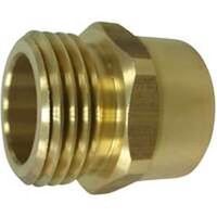 brass hose adapter, 3/4in. x 3/4in.