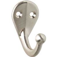 Single Probe Robe Hook, Nickel