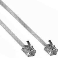 six conductor telephone cord, 25  white