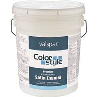 Interior Latex Paint, 5 Gal Satin Pastel Base