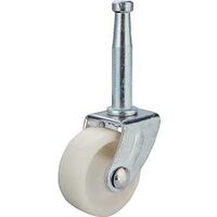 Stem Caster, 1 1/4in. White & Zinc