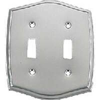 Double Switch Wall Plate, Brushed