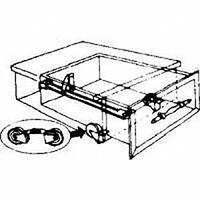 tri-roller drawer slide, 22 3/4in.