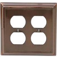 Double Duplex Outlet Wall Plate, Antique Copper